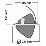 Foco orientable empotrar LED 60W, corte 200mm